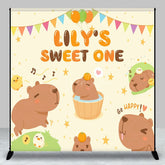 Aperturee - Aperturee Lovely Makabaka Life Custom Happy Birthday Backdrop